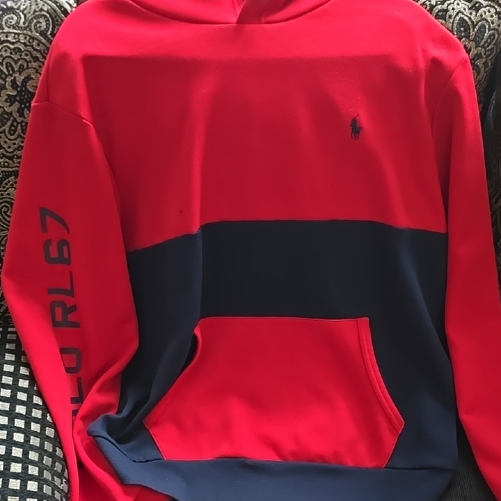 Polo by Ralph Lauren Red and Blue Sweatshirt Hoodie